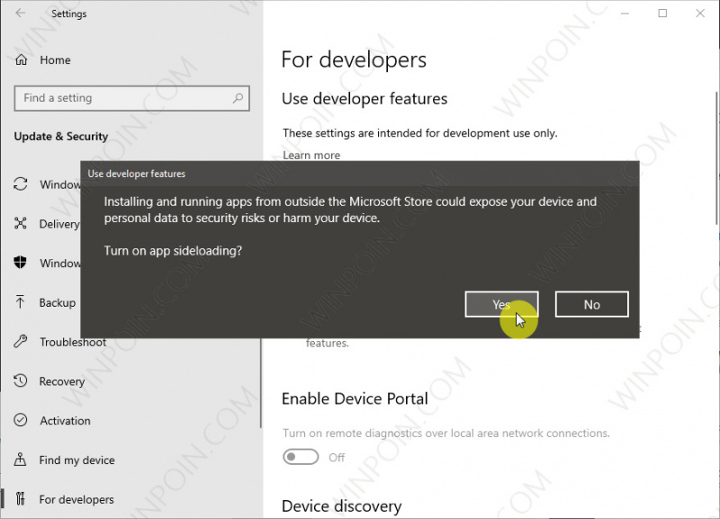 Cara Mengizinkan Side Load Aplikasi di Windows 10 (2)