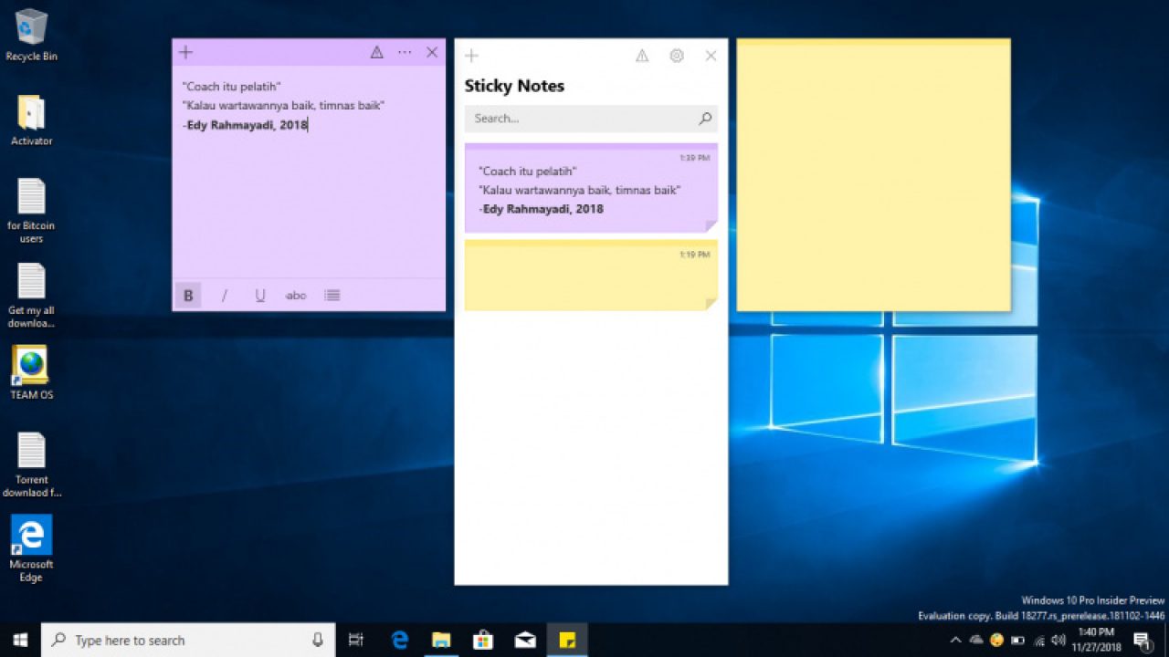 simple sticky notes para windows xp sp3