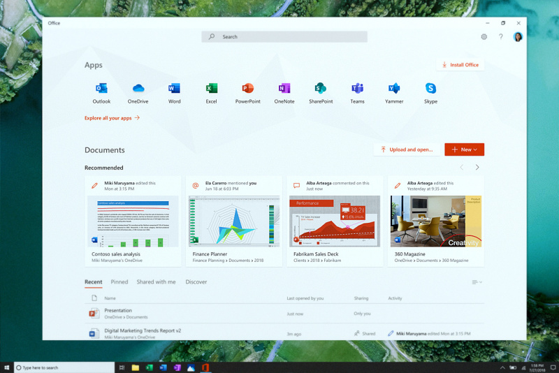 Microsoft Mengumumkan Aplikasi Office Baru Di Windows 10 19H1