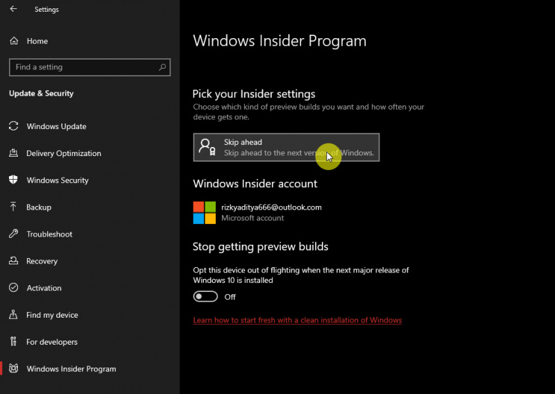 Skip Ahead Ring untuk Windows 10 19H2 Telah Dibuka