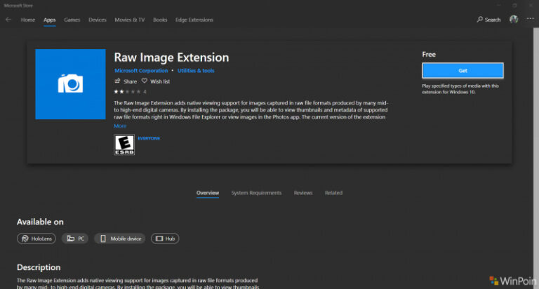 Microsoft Merilis Ekstensi Raw Image Untuk Windows 10