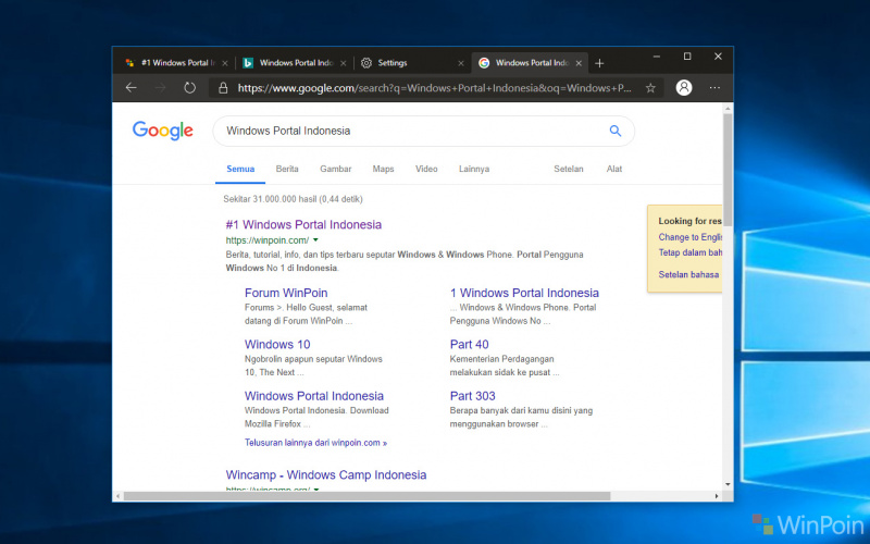 Cara Ubah Search Engine Microsoft Edge Berbasis Chromium ke Google!