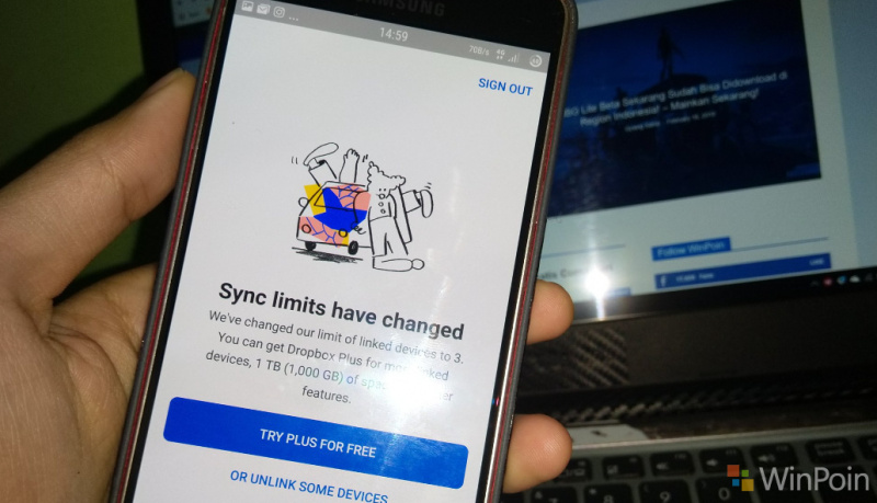 Dropbox Atur Batasan Untuk Tiga Perangkat Akun Gratisan!