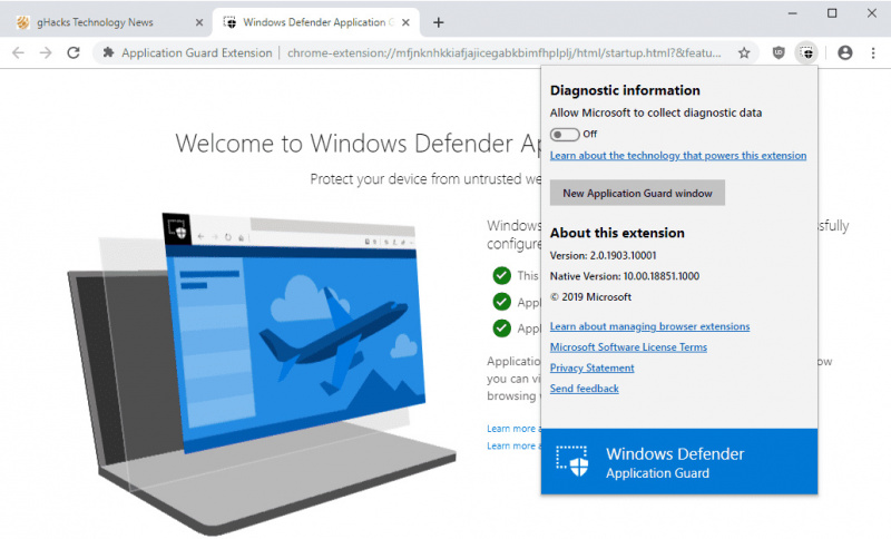 Microsoft Merilis Extensi Windows Defender Untuk Google Chrome dan Firefox