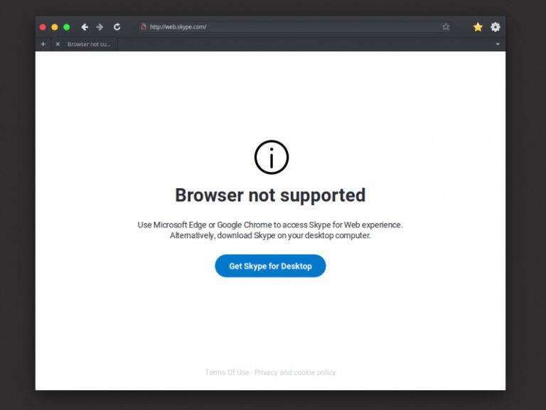 Skype Web Sekarang Tidak Bisa Digunakan Selain dari Browser Dengan Basis Chromium!