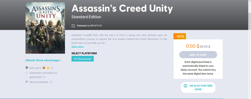 Game Assasin Creed Unity Sedang Gratis! Download Sekarang!