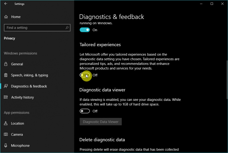  yang mana merupakan upaya Microsoft dalam meningkatkan experience pengguna Windows  Cara Mengaktifkan/Mematikan Tailored Experiences di Windows 10