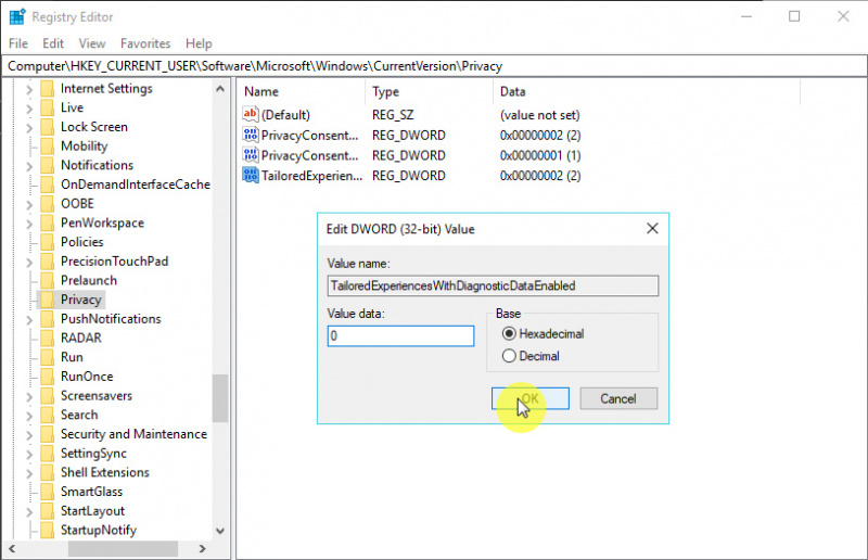  yang mana merupakan upaya Microsoft dalam meningkatkan experience pengguna Windows  Cara Mengaktifkan/Mematikan Tailored Experiences di Windows 10