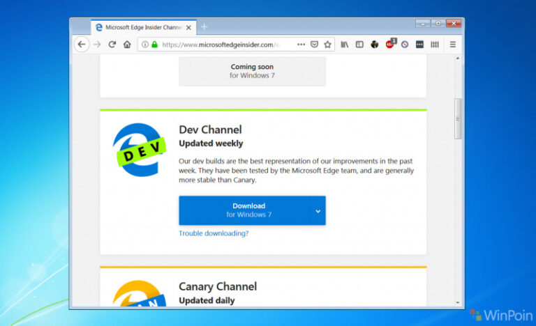Mencoba Microsoft Edge Berbasis Chromium di Windows 7 - Bagus?
