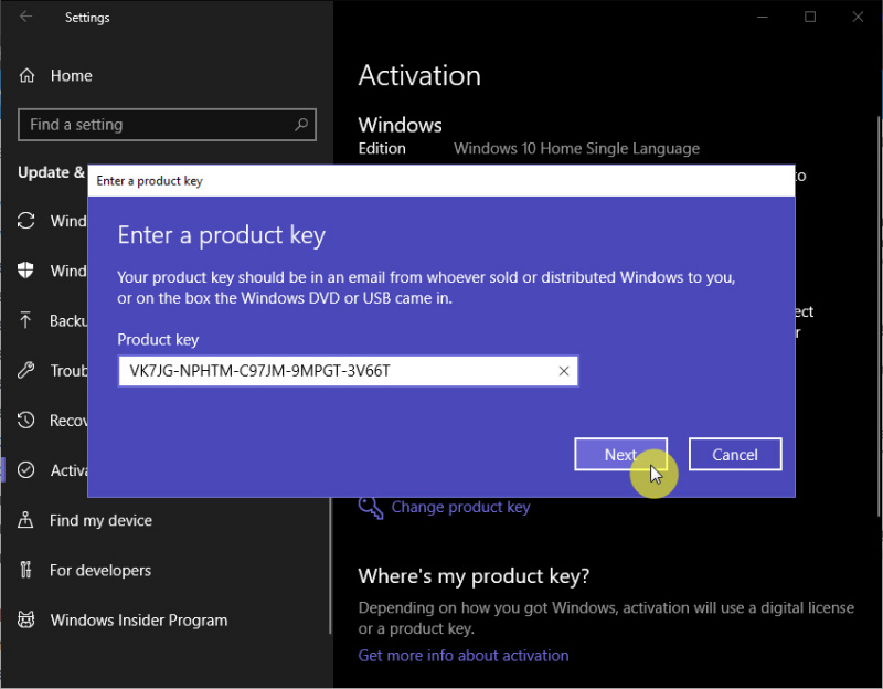 cara aktivasi windows 10 permanen