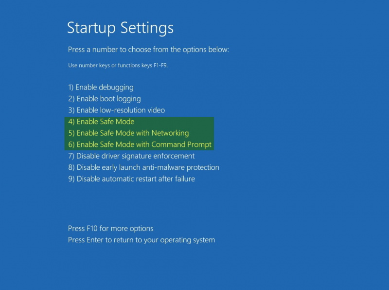 how to enter safe mode windows 10 from boot