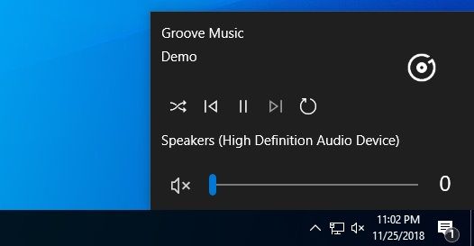 windows 10 volume system icon greyed out