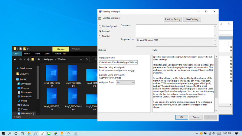 Cara Mengganti Wallpaper dengan Group Policy Editor | WinPoin