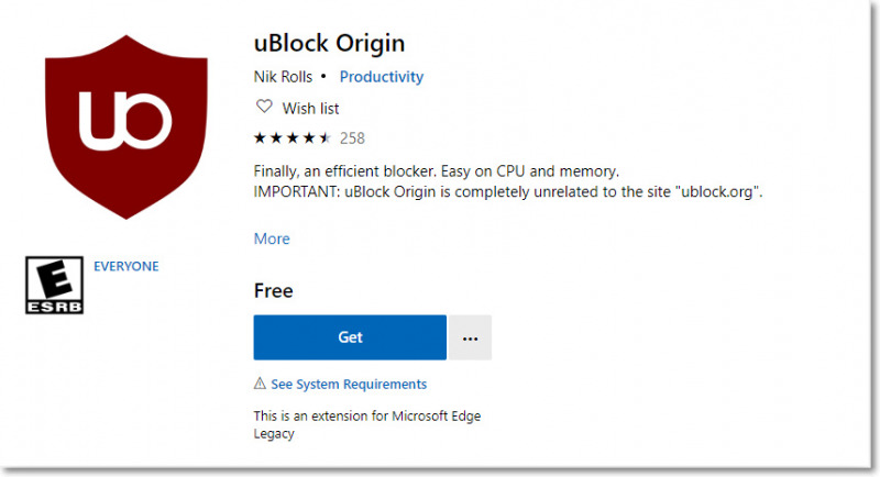 ublock origin edge chromium