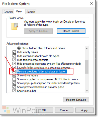 restore s folder windows 10