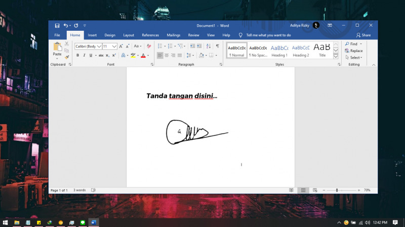 Cara Cepat Membuat Tanda Tangan Di Microsoft Word Winpoin