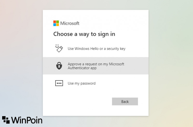 microsoft authenticator windows 10 login