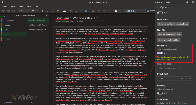 microsoft onenote for windows 10