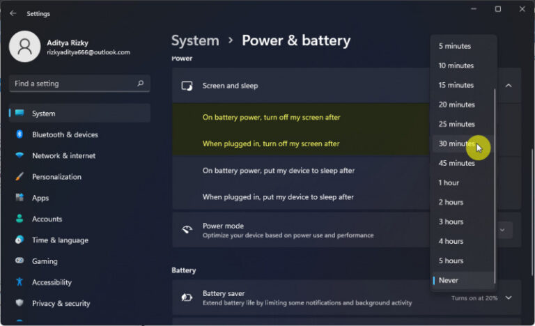 Cara mengatur screen timeout di windows 11 winpoin