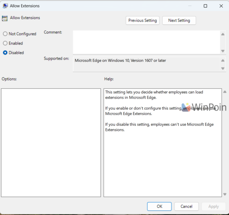 Cara Memblokir Instalasi Extensions di Microsoft Edge Chromium WinPoin