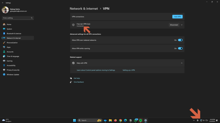 cara pasang vpn di laptop windows 11