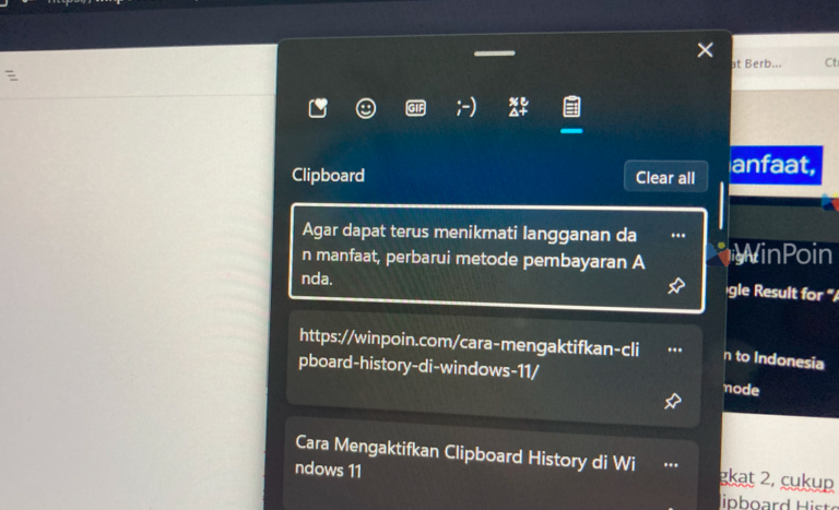 Cara Copy-Paste Teks Dari Perangkat Berbeda di Windows 11 | WinPoin