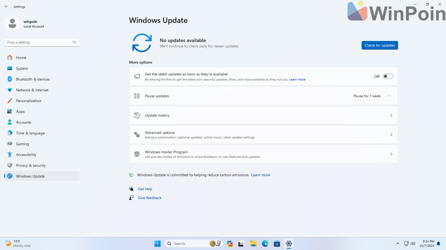 Cara Resmi Update Windows 11 24H2 | WinPoin