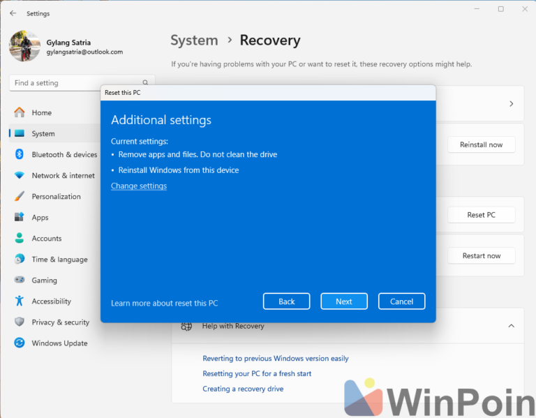 Cara Reset Windows 11