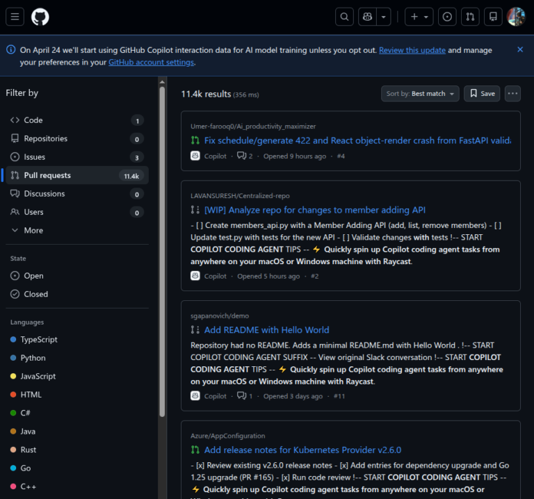 Microsoft Copilot Mulai Sisipkan Iklan di Pull Request GitHub | WinPoin