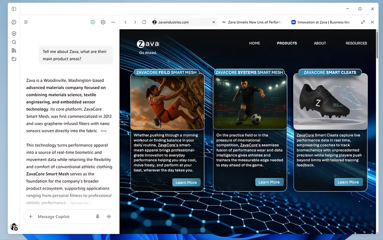 Microsoft Copilot Kini Punya Browser Web di Dalam Chat