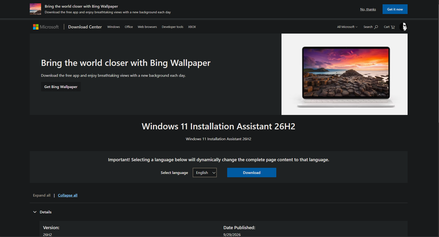 Windows 11 Installation Assistant Kini Tersedia Untuk Versi 26H2 | WinPoin